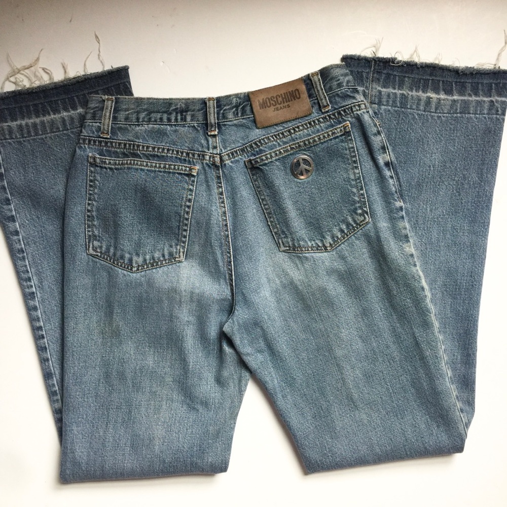 Vintage Moschino y2k Donna Peace Sign Jeans